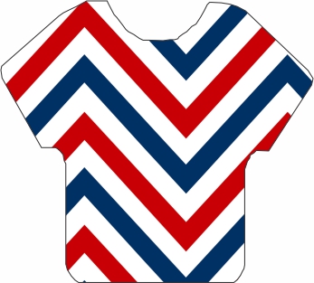 Red, White & Blue Chevron Pattern 12"